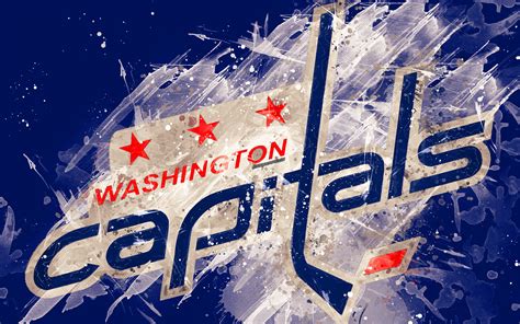 Washington Capitals 4k Grunge Art American Hockey Logo Wallpaper