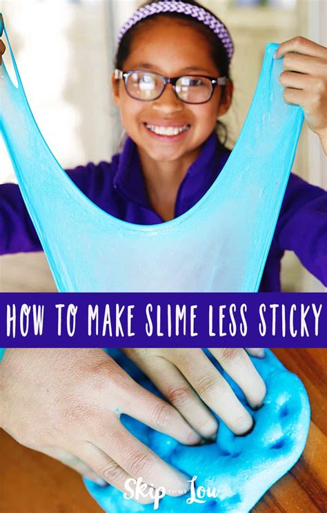 How To Make Slime Less Sticky How To Make Slime Sticky Slime Diy