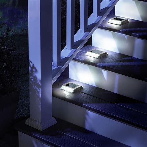 The Superior Solar Stairway Light Hammacher Schlemmer
