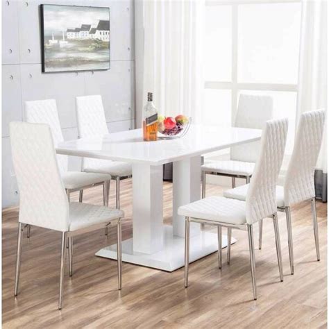 Maybe you would like to learn more about one of these? Orren Ellis Ransbergl High Gloss Dining Set with 6 Chairs ...
