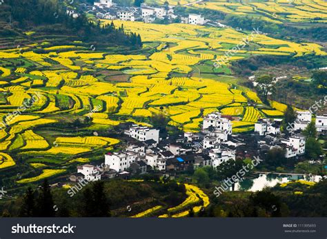 Rural Landscape In Wuyuan County Jiangxi Province China Stock Photo