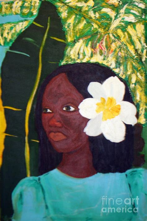 Island Girl Painting By Kalikata Mbula Fine Art America