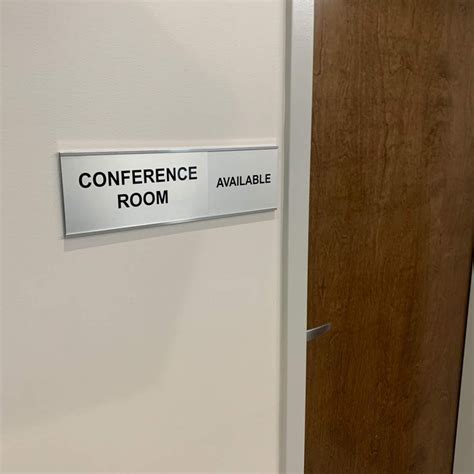 Conference Room Slider Sign Silver Conference Room Nap Nameplates