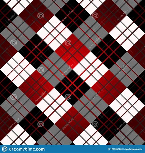 Red And Black Twill Buffalo Plaid Background Stock Image