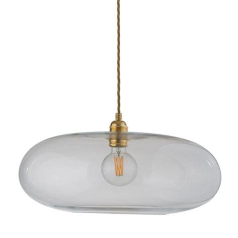 Horizon Pendant Lamp Clear With Gold 45cm Haven Furniture