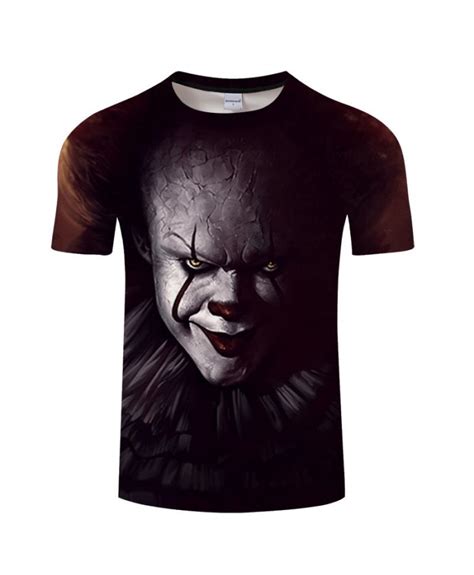 3d printed desolation eyes clown men tshirt crossfit shirt casual summer short sleeve male