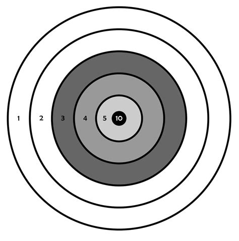 The circles on the target are exactly one inch round, so if three shots are within the black. Printable Shooting Targets PDF