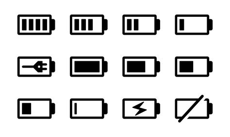 Flat Vector Illustration Of Battery Meter Icon Set Suitable For Design