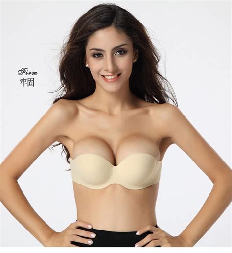 free shipping hot seamless one piece strapless cotton invisible bra new push up invisible bra