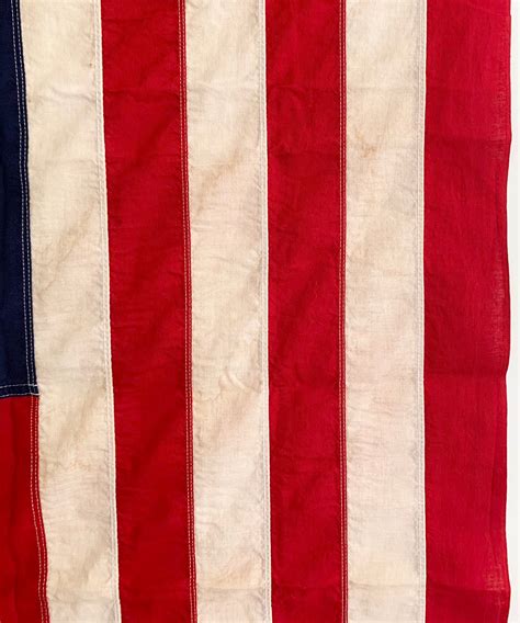 Vintage American Flag Bunting Patriotic Red White Blue Wall Hanging Usa