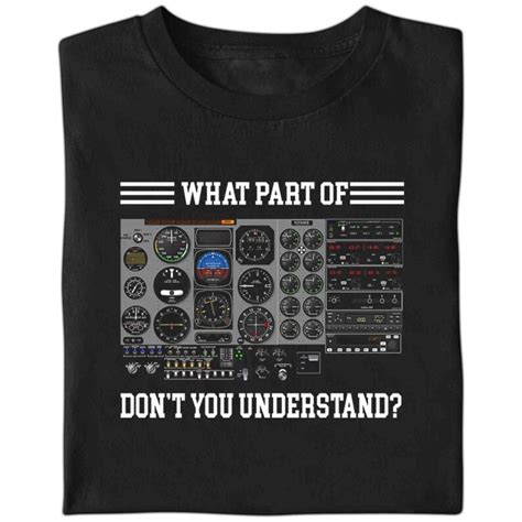 Funny Pilot Shirt What Part Of Dont You Understand Etsy
