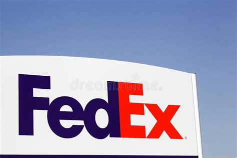 Fedex Sign On A Panel Editorial Stock Photo Image Of Mail 217635523