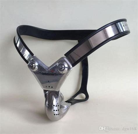 Chastity Belt Black Color Stainless Steel Male Chastity