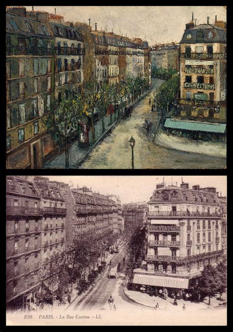 Монмартр на картинах Мориса Утрилло и старых фото Фото Парижa