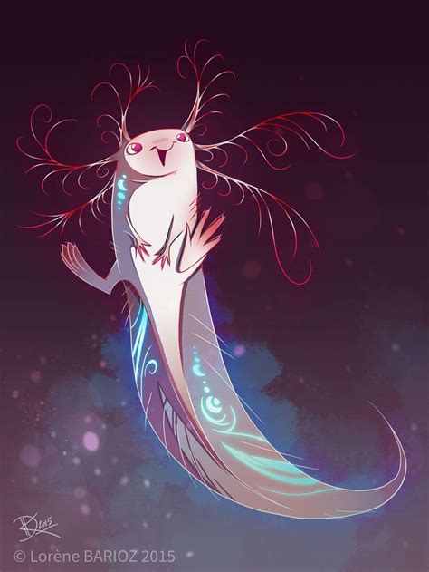 Axolotl Style Fantasy Creatures Art Mythical Creatures Art Cute