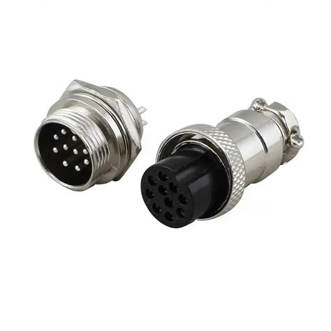 Gx 16 10 Pin Mrs Round Shell Type Connectors Male Female Pair Roboticsdna