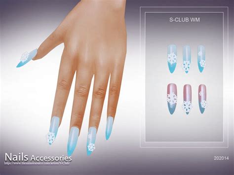 The Sims Resource S Club Ts4 Wm Nails 202014 New Mesh In 2022 Sims