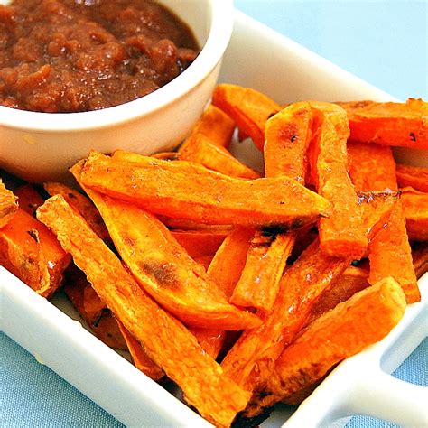 Mar 31, 2019 · perfectly crispy sweet potato fries. Baked Cinnamon-Spiced Sweet Potato Fries with Apple Date ...