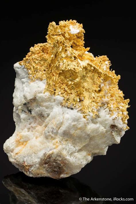 Gold On Quartz Jb17 1908 Round Mountain Mine Usa Mineral Specimen
