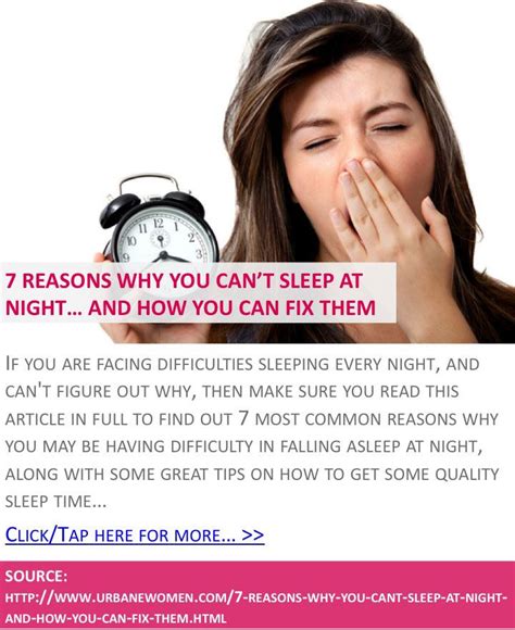 7 Reasons Why You Cant Sleep At Night And How You Can Fix Them Cant