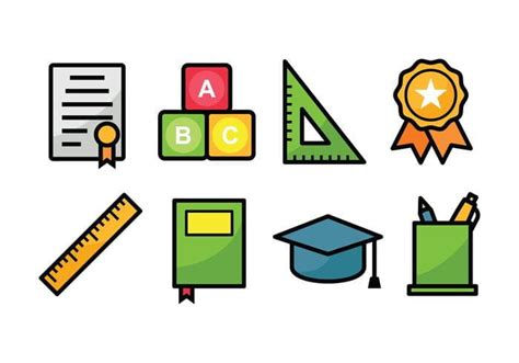 Education Icon Set Eps Svg Vector Uidownload