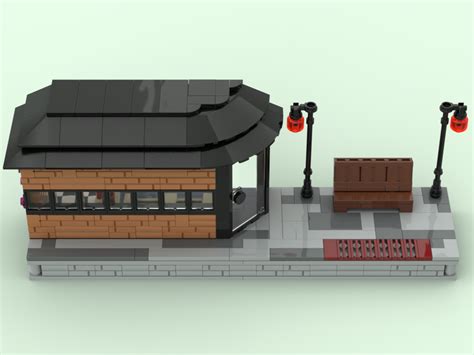 Lego Moc Brick City Train Station By Behold The Brick Rebrickable