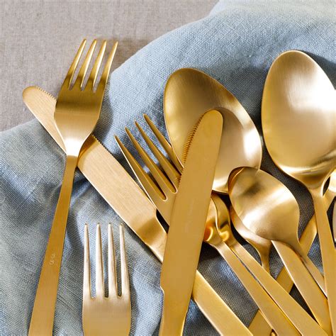Luxury Gold Cutlery Set 20 Piece Nisi Living