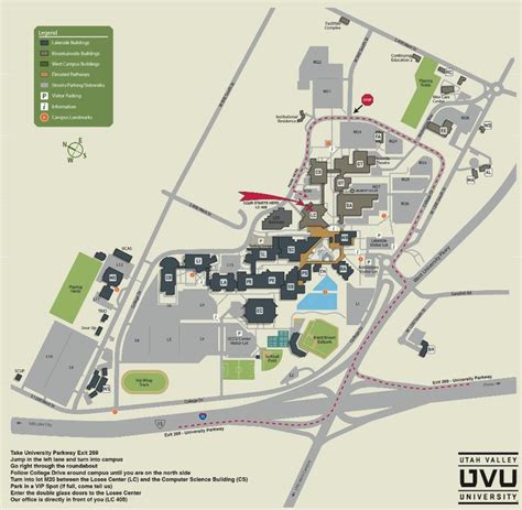 Campus Tour Map Tours Utah Valley University Campus