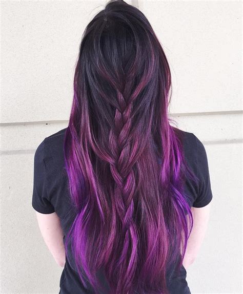 40 Versatile Ideas Of Purple Highlights For Blonde Brown And Red Hair