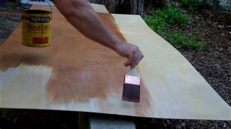 Staining Sheets Of Luan Plywood Youtube