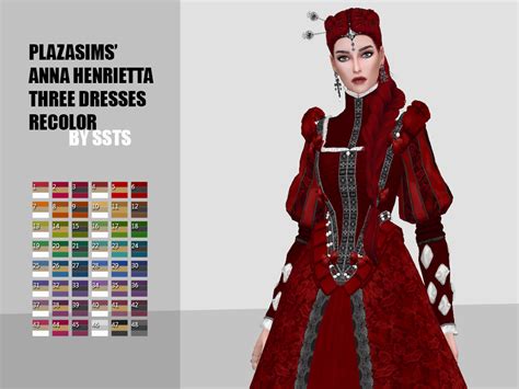 Plazasims Anna Henrietta Recolor By Ssts Strange Storyteller Sims Dresses Sims Sims