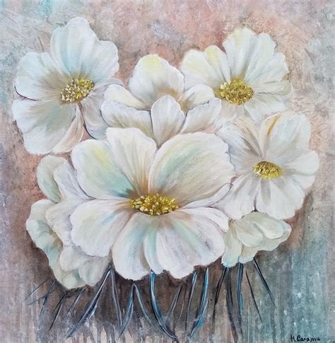 White Flower Ii Oil Painting Ubicaciondepersonascdmxgobmx