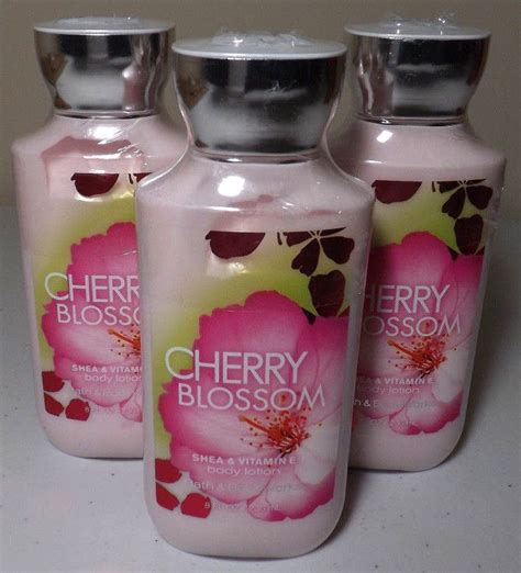 Lot Of 3 Bath And Body Works Cherry Blossom Shea Body Lotion 8oz New Bath And Body Works Body