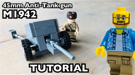 Ww2 Lego Gamebrick 45mm Anti Tank Gun M 42 Tutorialinstructions Youtube