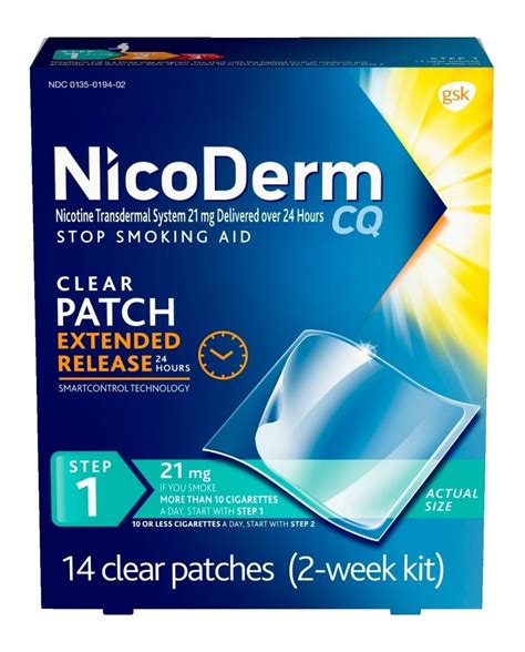 Nicoderm Parche Nicotina Etapa 1 Dejar De Fumar Kit 2 Semana Meses