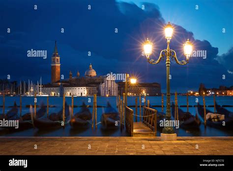 Early Morning View Over Gondolas And San Giorgio Maggiore Venice