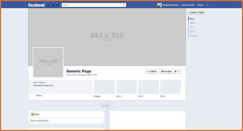 Image Result For Facebook Profile Page Blank Facebook Page Template