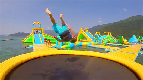 Flips At Trampoline Park On The Water Youtube