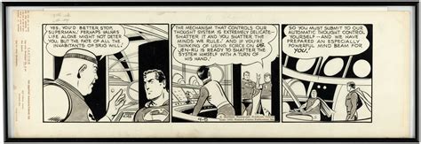 Hakes Superman 1952 Daily Strip Original Art By Win Mortimer
