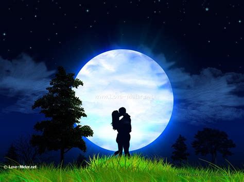 Love And Romance Love With Couples And Moonlight Romantic Moon Hd
