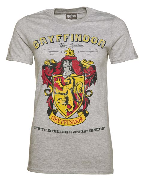 Womens Grey Harry Potter Gryffindor Team Quidditch T Shirt