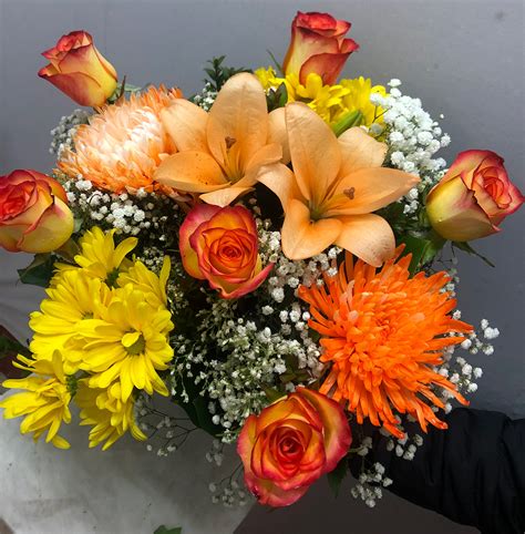 Half Dozen Orange Bouquet Casablanca Flowers
