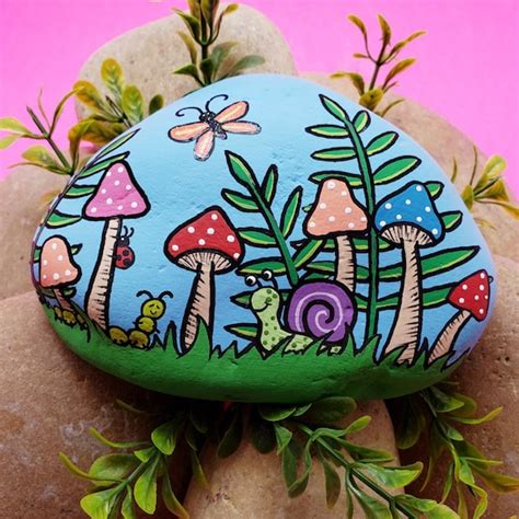 Downloadable Garden Party Painted Rock Tutorial Etsy