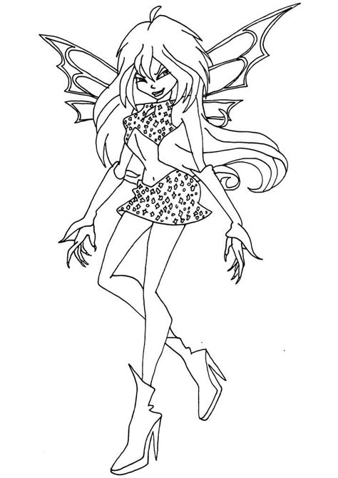 Desenhos De Flora Da Clube Winx 7 Para Colorir E Imprimir