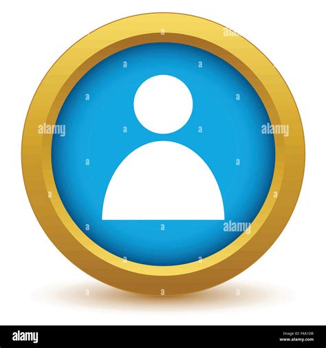 Gold User Profile Icon Stock Photo Alamy