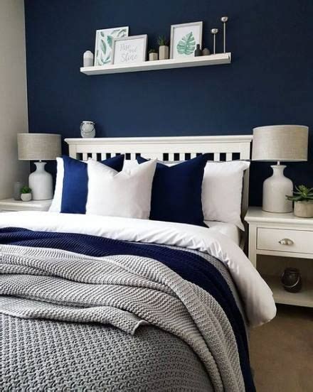 Why not consider graphic earlier mentioned? Trendy farmhouse bedroom navy and white 15 ideas # ...