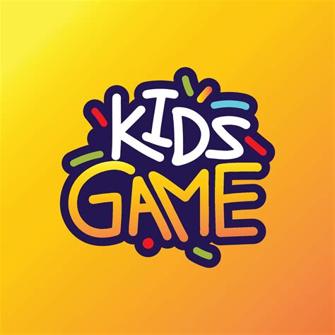 Kids Zone Cartoon Logo Vector Illustration Colorful Fun Lettering