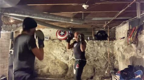 Round 1 Sparing Boxing Father And Son In Basement Boxing Gym Youtube