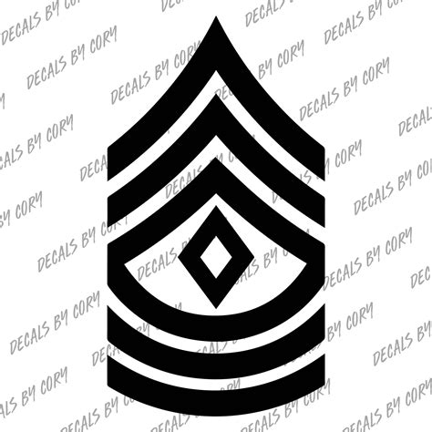 US Army First Sergeant SG E E Rank Decal United States Etsy