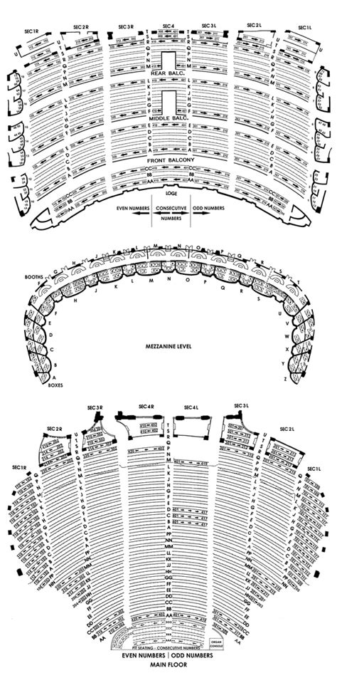 Chicago Theatre Seating Map Printable Map